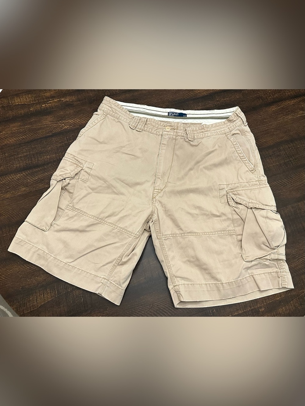 Vintage Polo Ralph Lauren Classic Fit Gellar Cargo Shorts Khaki-Size 40